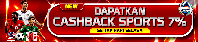 BONUS CASHBACK KEKALAHAN SPORTS GAMES 7%